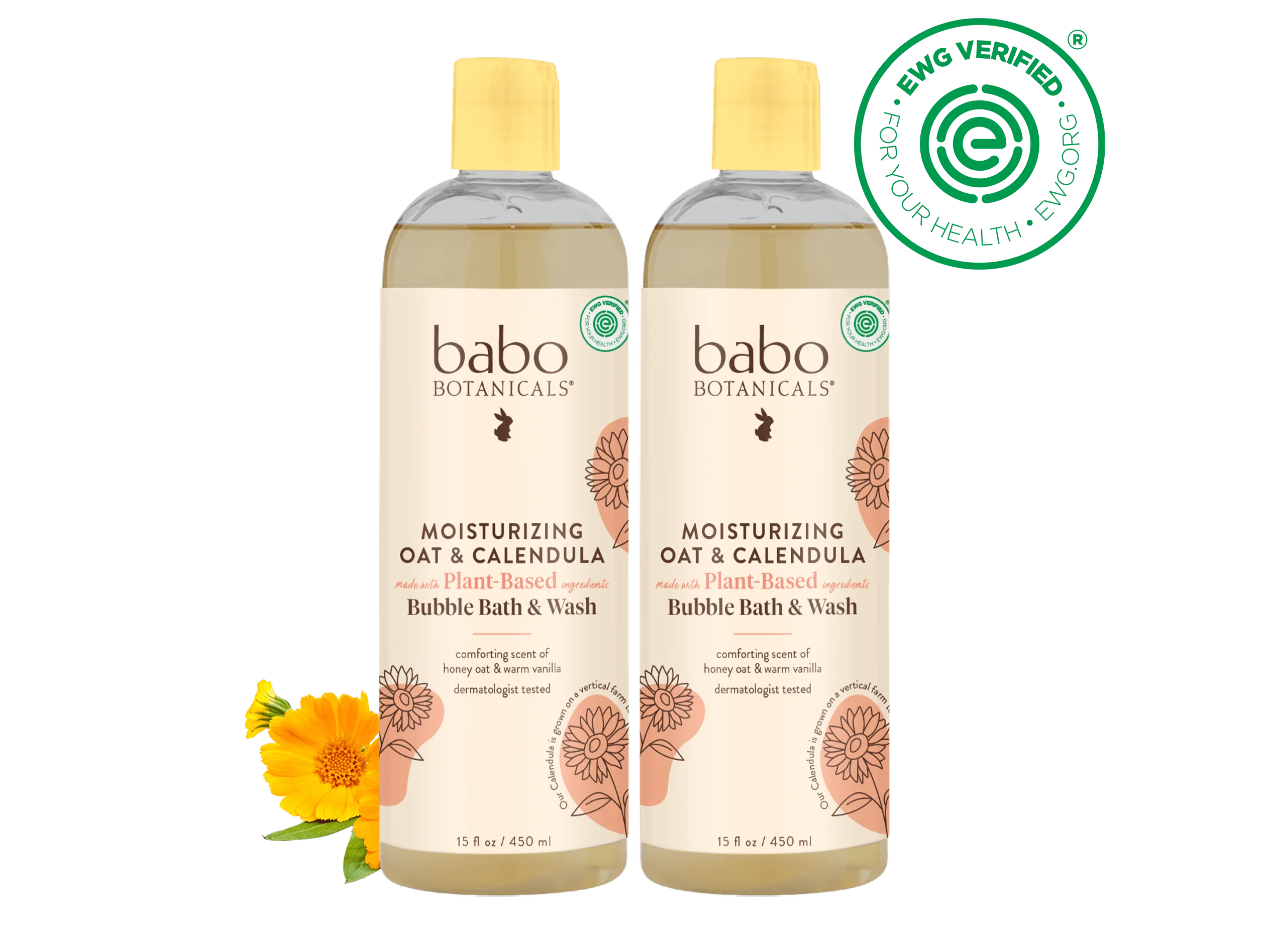 Moisturizing Oat & Calendula Bubble Bath & Wash Duo